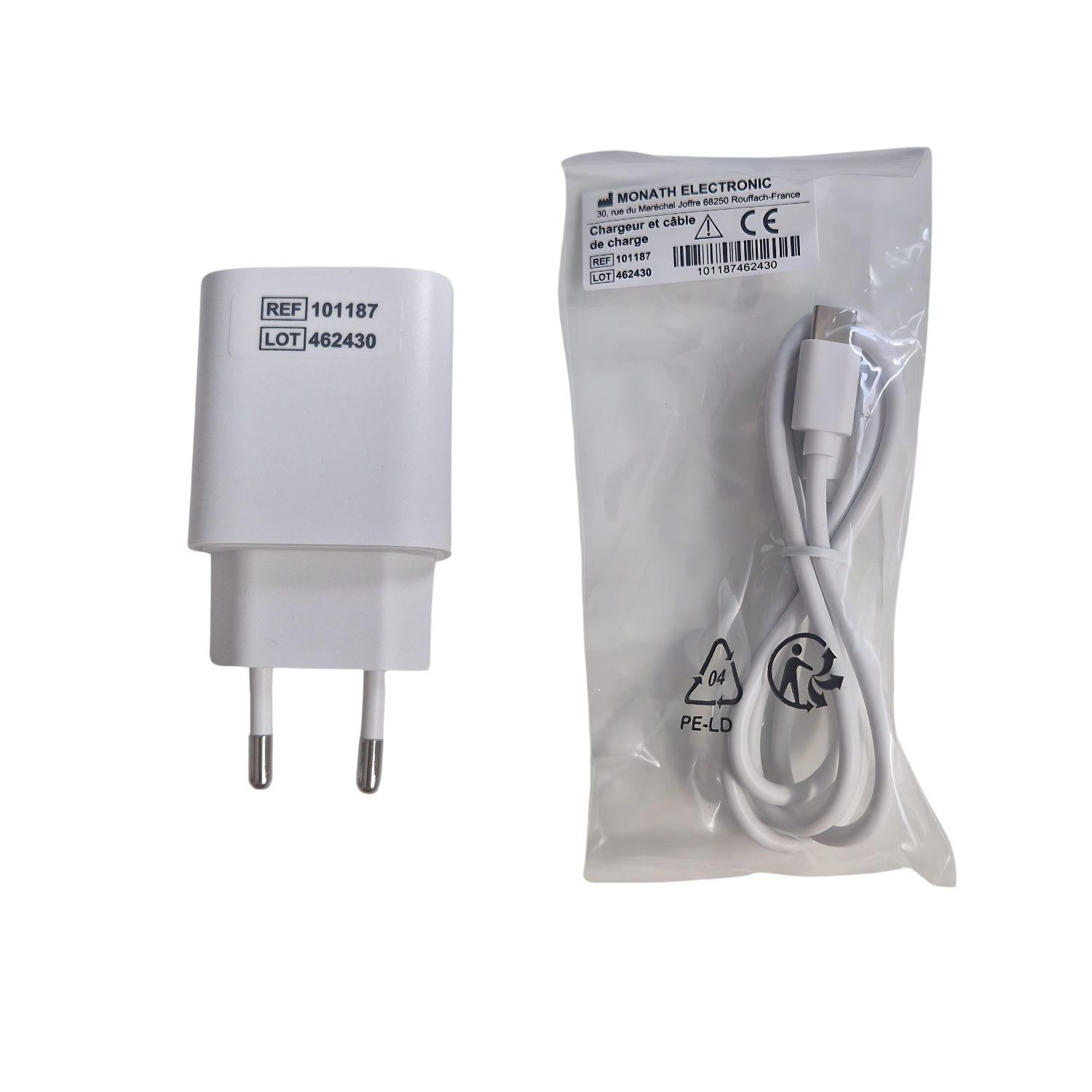 Prise + câble de charge pour appareil TENS ECO WIRELESS V1